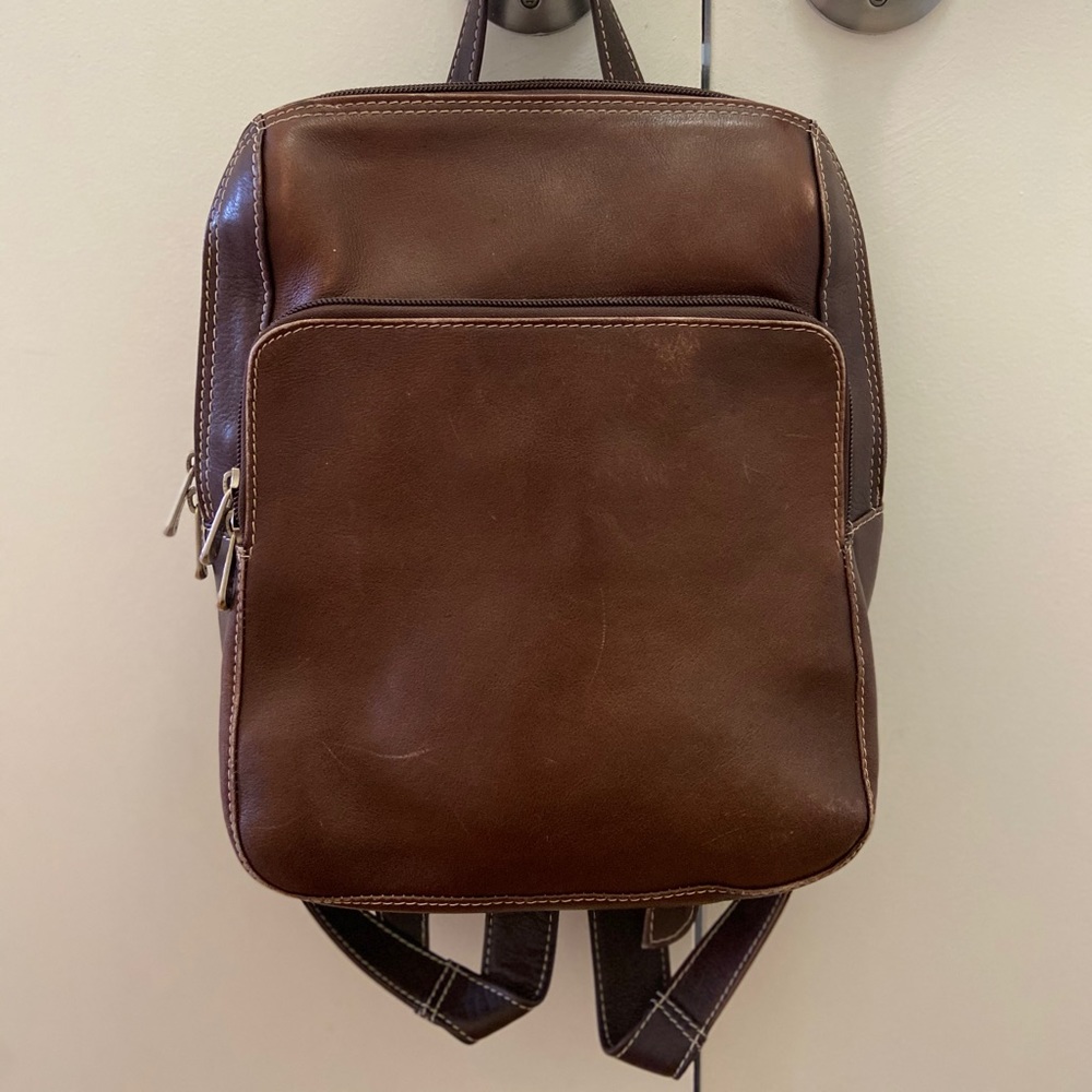 Genuine leather backpack